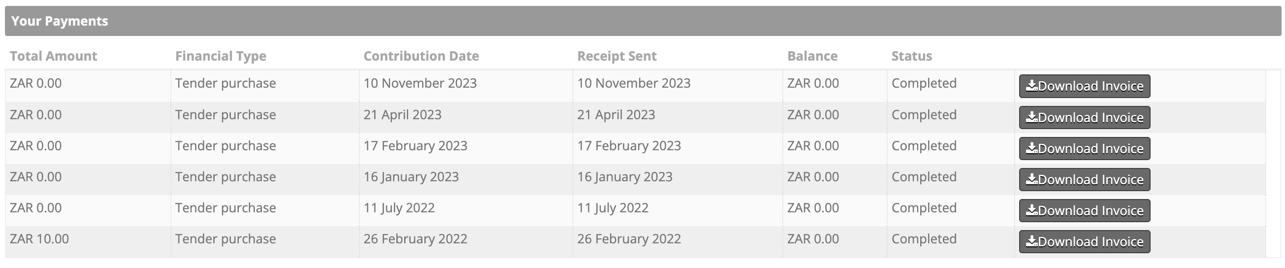 My Payments